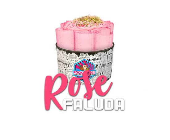 Rose Falooda Rolled Ice-cream