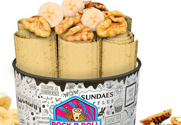 Banana Walnut Rolled Ice-cream