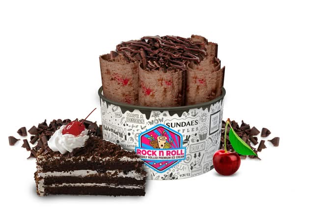Black Forest Rolled Icecream