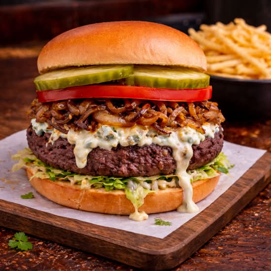 Trio Blue Cheese Burger