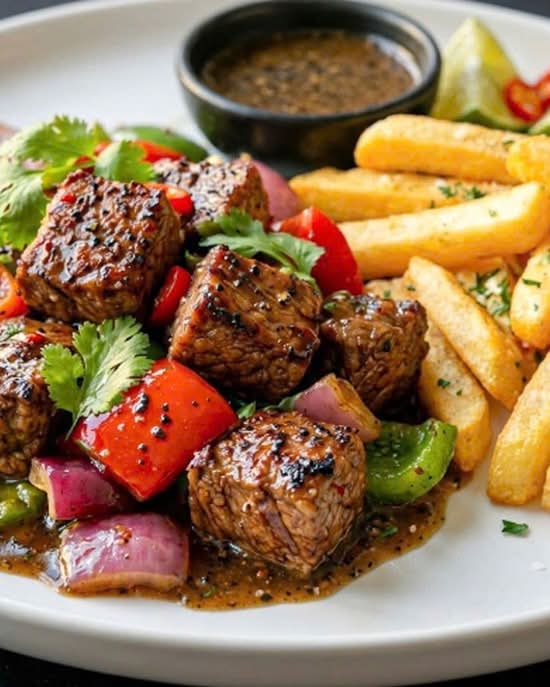 R6. Bò Lúc Lắc Khoai Tây Chiên - Shaking Beef with Fries