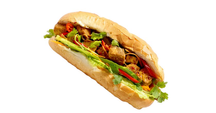 BM15. Bánh Mì Đậu Hũ Sả Ớt - Vegan Lemongrass Chill Tofu Sub
