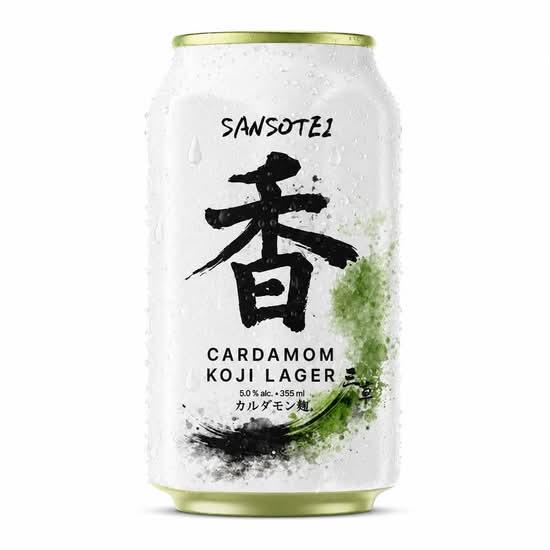 Japanese cardamom Lager_ Sansotei Private Label Beer, 355mL (5%25 ABV)