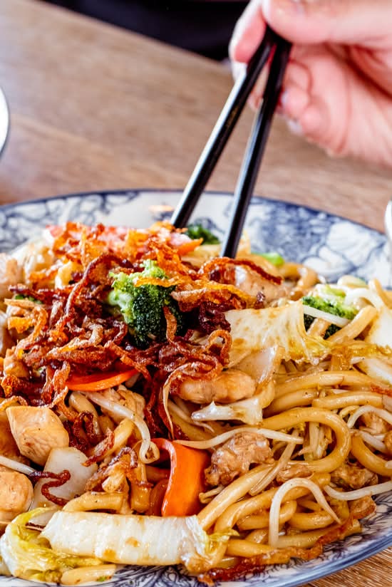 Udon Noodle Stir-Fry with Vegetables
