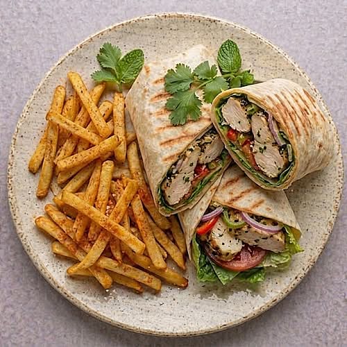 Garlic Chicken Wrap / Wrap au poulet à l'ail