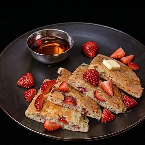 Strawberry Pancakes / Crêpes aux fraises