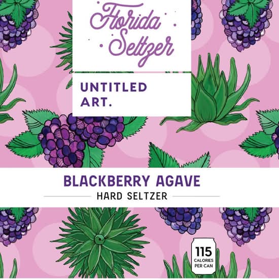 Untitled Art Blackberry Agave, 12oz can hard seltzer (5%25 ABV)*