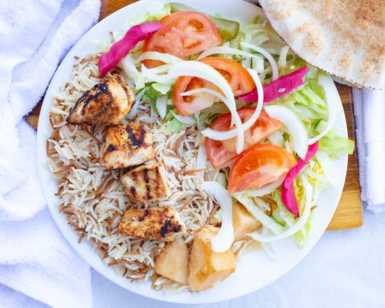 Chicken Souvlaki Plate