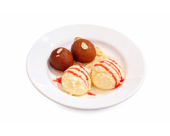 Gulab Jamun with Ice Cream