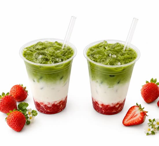 Iced Strawberry Matcha Latte