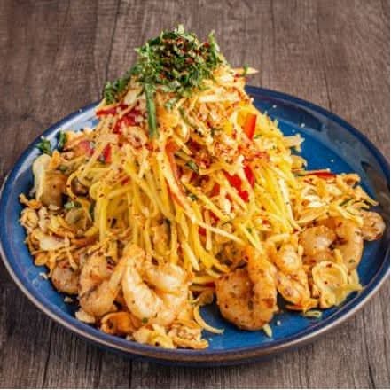 11. Mango Salad with Grilled Shrimp