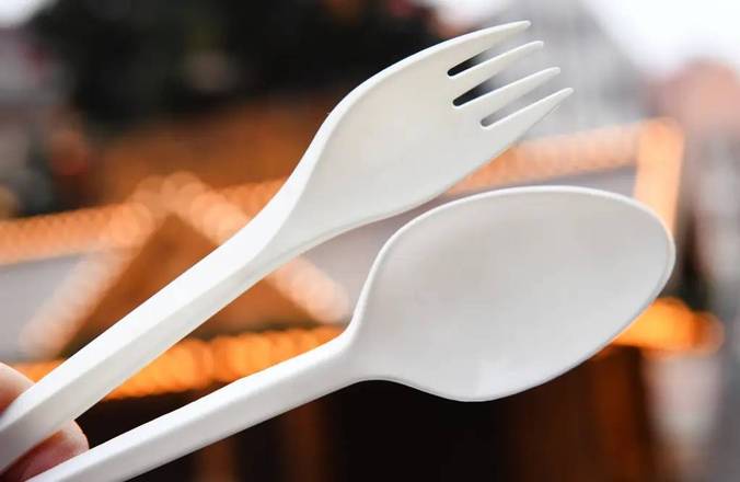 We only provide utensils when you request (by law)