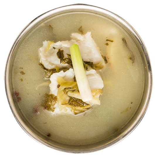 Chinese Sauerkraut Soup Base With Sliced Fish(Light Spicy) 酸菜鱼锅(微辣)