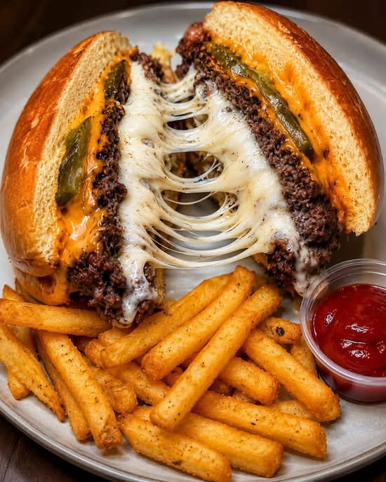 Signature Cheese Pull Burger