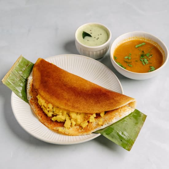 Masala Dosa, Sambhar, and Chutney (1 Portion)