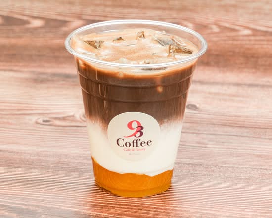 Iced Mango Houjicha Latte