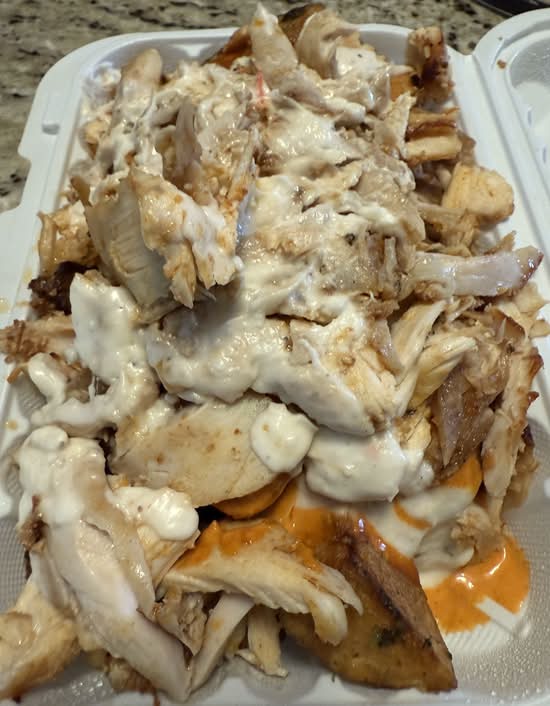 Chicken Shawarma On the Mountain (Vegan Garlic Potatoes)