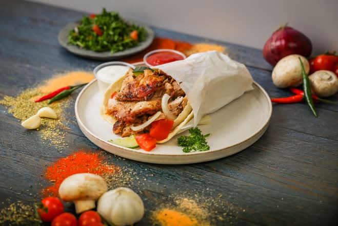 Caribbean Chicken Donair Wrap