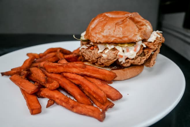 HOT HONEY FRIED CHICKEN SANDWICH