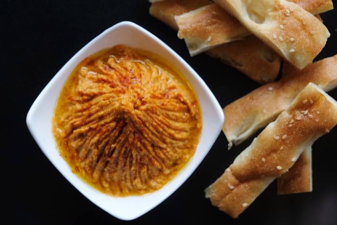Orange Hummus Dip