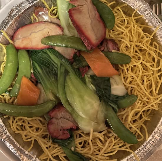 BBQ Pork and Vegetable Chow Mein