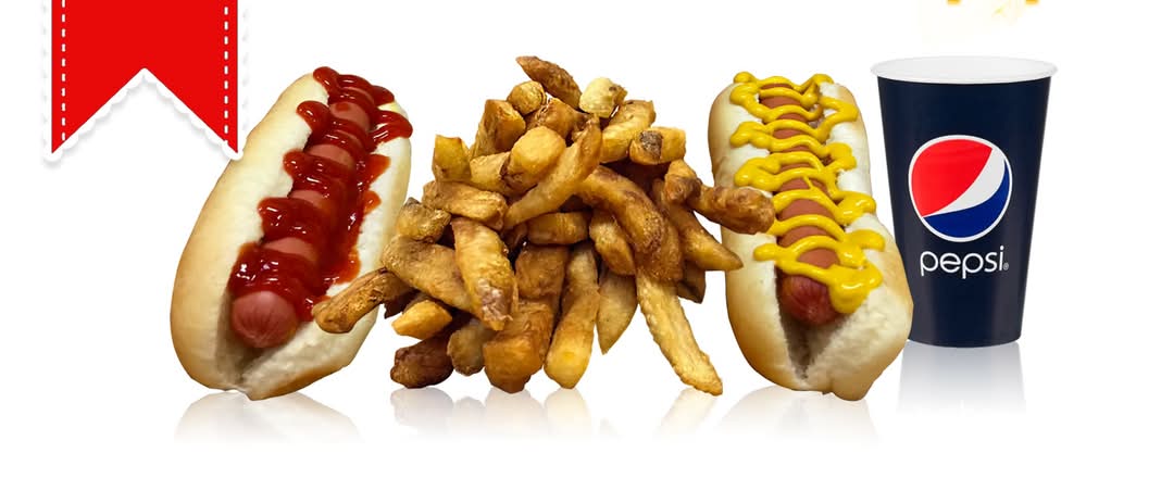 Trio 2 hot-dogs frite / 2 Hot Dogs fry Trio