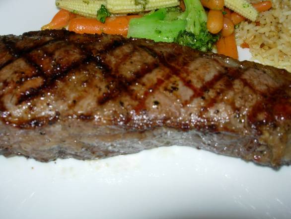 New York Striplion Steak.
