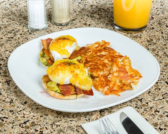 Bacon Avocado Eggs Benedict