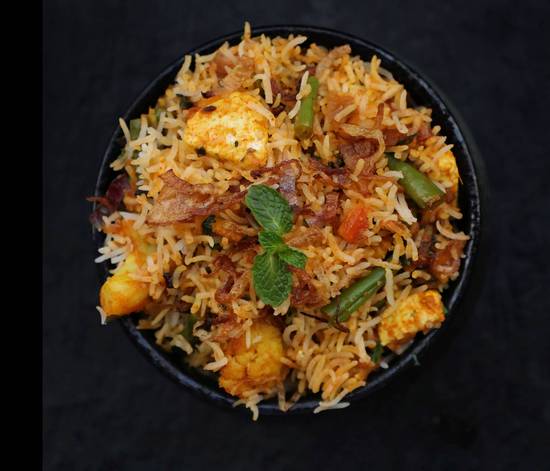 Paneer Biryani (w. Pop or Badam Milk)