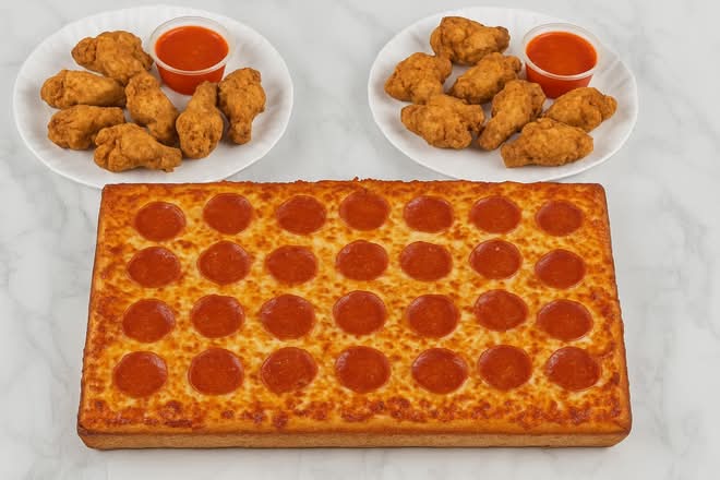 Jumbo Pizza + 2 LB Chicken Wings