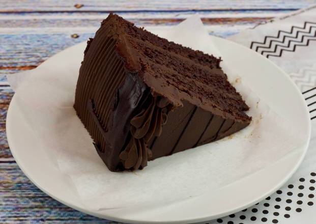 Double Chocolate Fudge Cake Slice