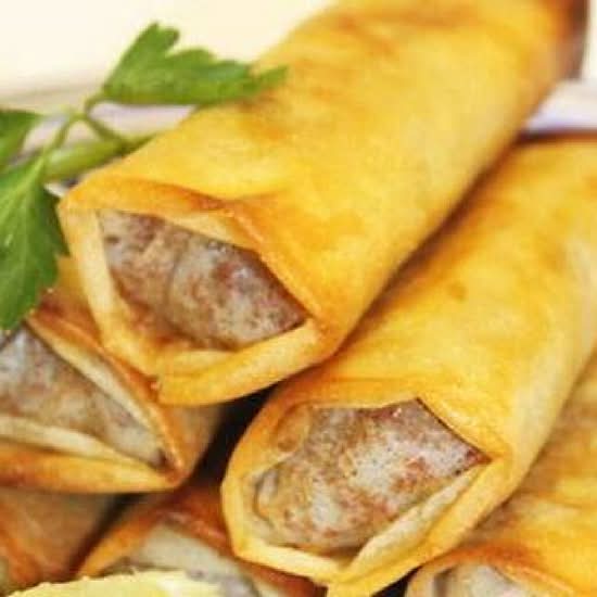 2 JUMBOS CIGARES AU KEFTA MAROCAINE (VIANDE HACHÉ) / 2 JUMBOS CIGARS WITH MOROCCAN KEFTA (MINCED MEAT)