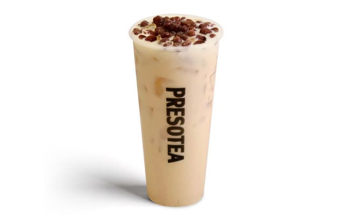 Thé au lait avec fèves rouges / Red Bean Milk Tea