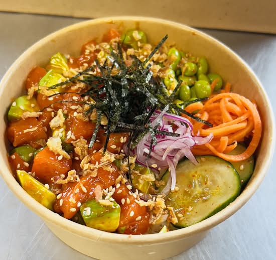 Salmon Avocado Rice Bowl