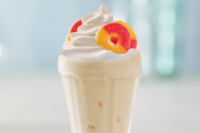 New! Peaches & Cream Milkshake