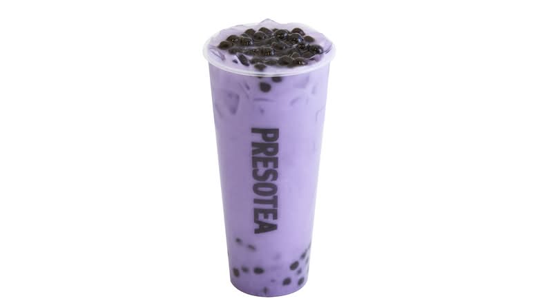 Milky Taro with Black Pearl / Taro au lait avec perles de tapioca