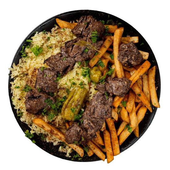 Beef Shish Kabab (Side, Salad, Pita,)