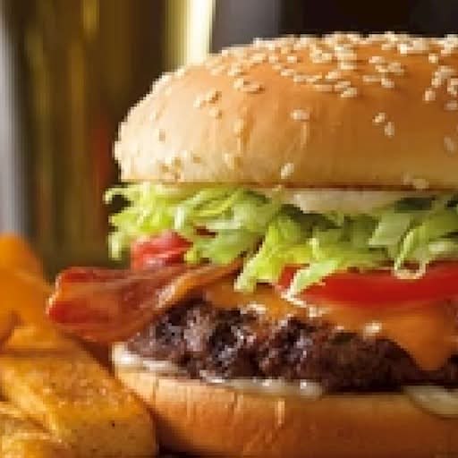 Cheeseburger avec bacon / Cheeseburger with Bacon