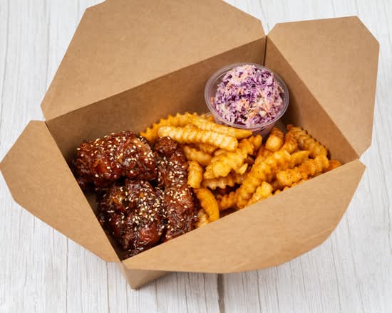 Peri Nice (peri peri sauce) Value Meal - 4 Fried Chicken Tenders + Fries + Coleslaw