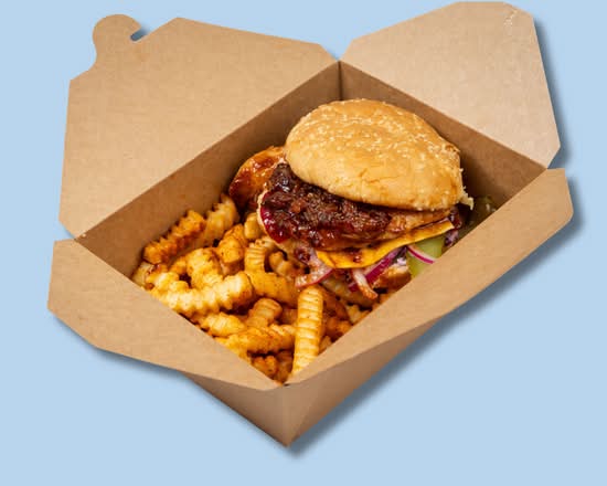 Peri Nice (peri peri sauce) Fried Chicken Burger Meal