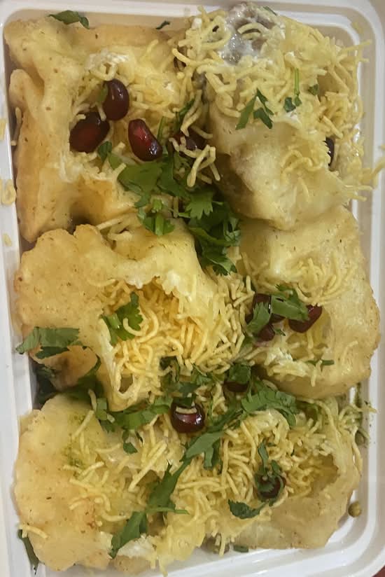Sev Puri Plate