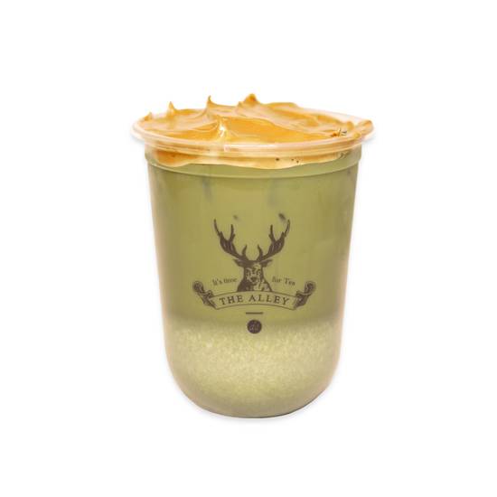 Dalgona Matcha Latte