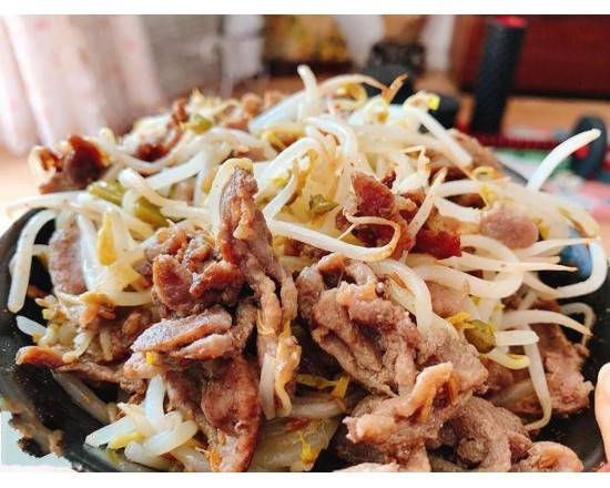 79A.Germes d'haricot sautées au  bœuf / Fried Bean sprouts with beef / 芽菜牛肉