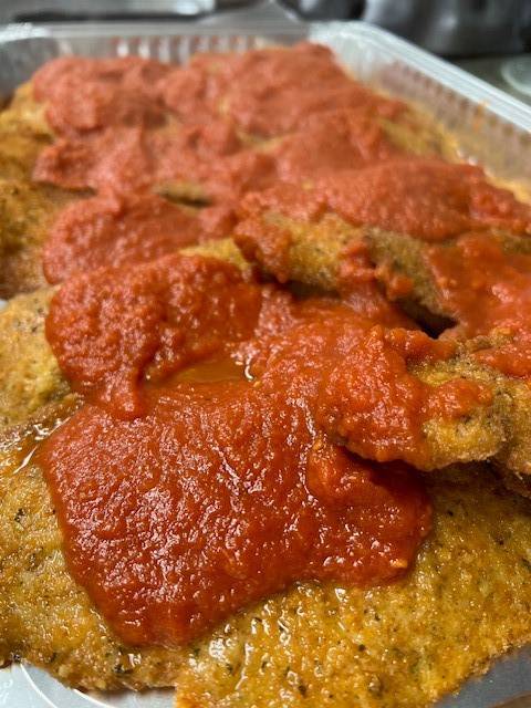 Breaded Chicken Cutlet with our in-house tomato sauce