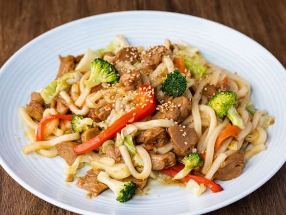 Vegan Chicken Yaki Udon