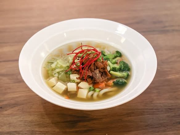 Vegan Beef  Udon Soup