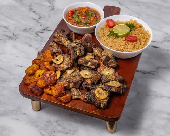 Attieké alloco agneau