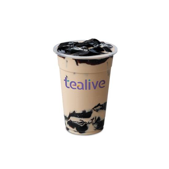 Grass Jelly Roasted Oolong Milk Tea
