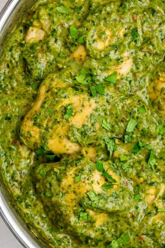 Chicken Palak or Saag