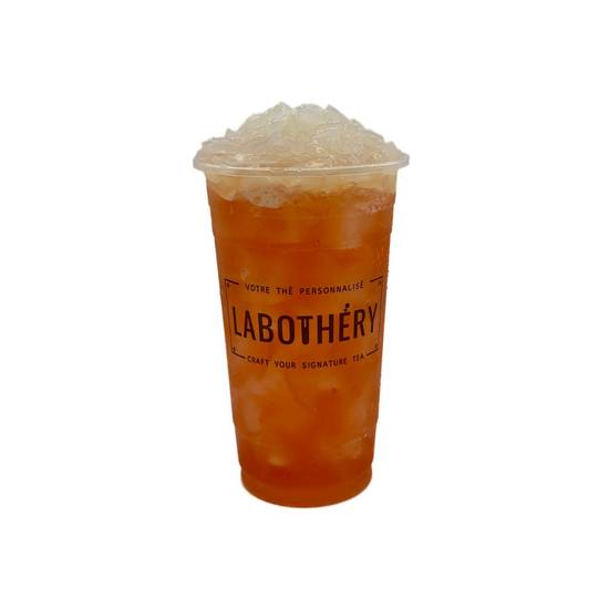 Thé glacé à la pêche et fraise  / Peach and strawbberry Iced Tea